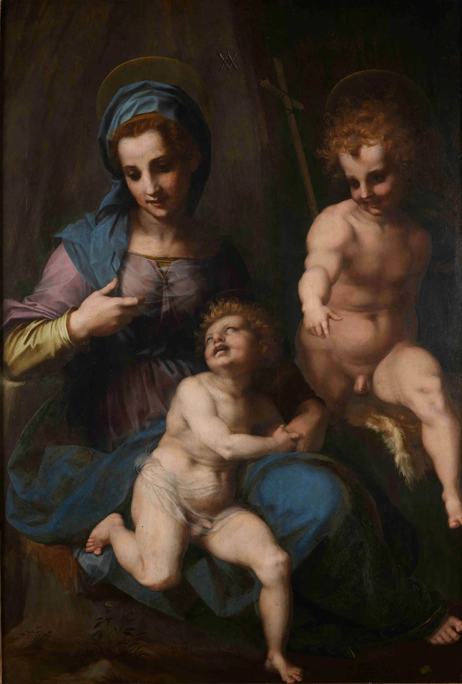 Virgin and Child with Saint John the Baptist as a Child - Andrea del Sarto