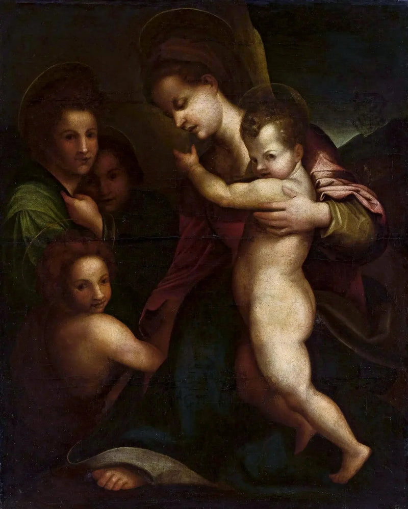 Virgin and Child with Saint John the Baptist - Andrea del Sarto