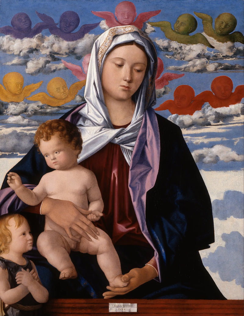 Virgin and Child with Saint John the Baptist - Giovanni Bellini