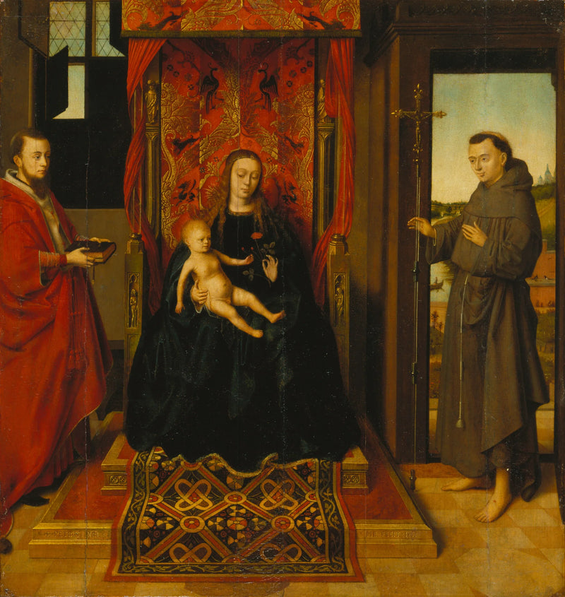 Virgin and Child, with Saint Jerome and Saint Francis - Petrus Christus