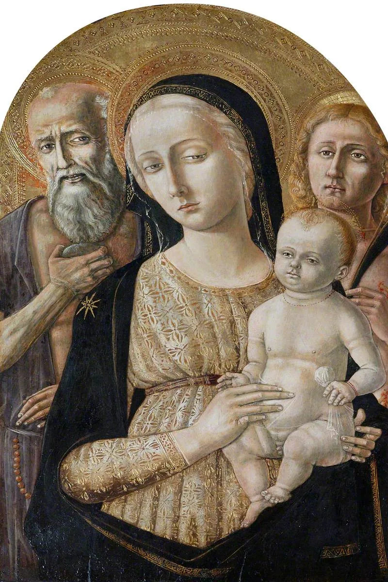 Virgin and Child with Saint Jerome and Saint Sebastian - Matteo di Giovanni