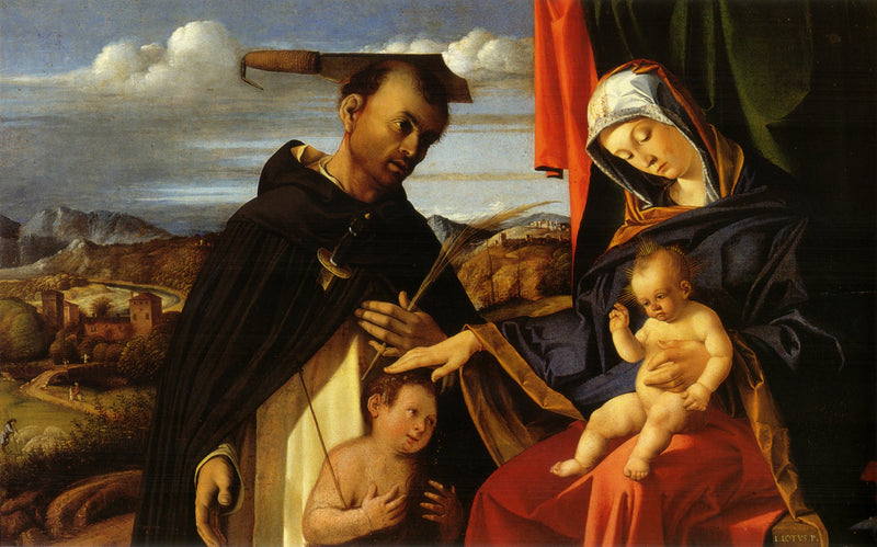 Virgin and Child with Saint Peter Martyr - Lorenzo Lotto