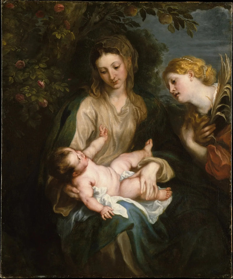 Virgin and Child with Saint Catherine of Alexandria - Antoine van Dyck