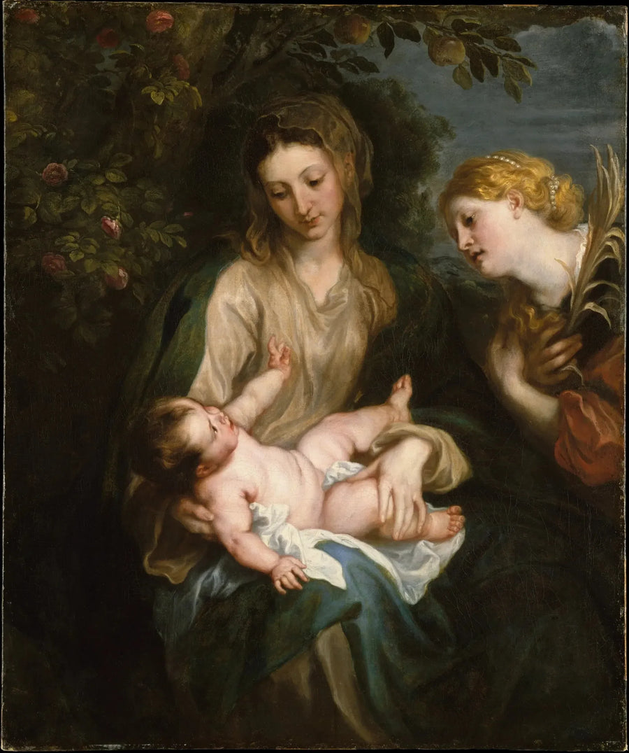 Virgin and Child with Saint Catherine of Alexandria - Antoine van Dyck