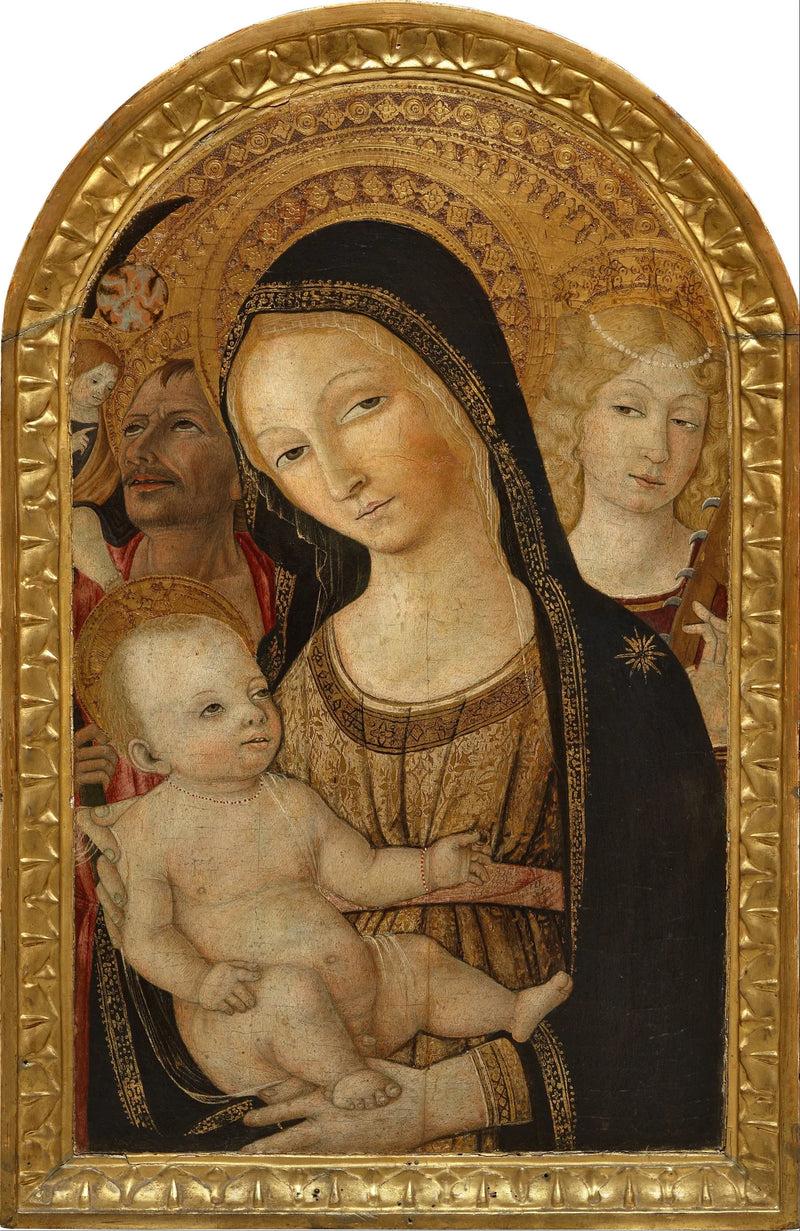 Virgin and Child with Saint Catherine of Alexandria and Saint Christopher - Matteo di Giovanni