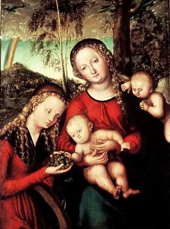 Virgin and Child with Saint Catherine of Alexandria - Lucas Cranach the Elder