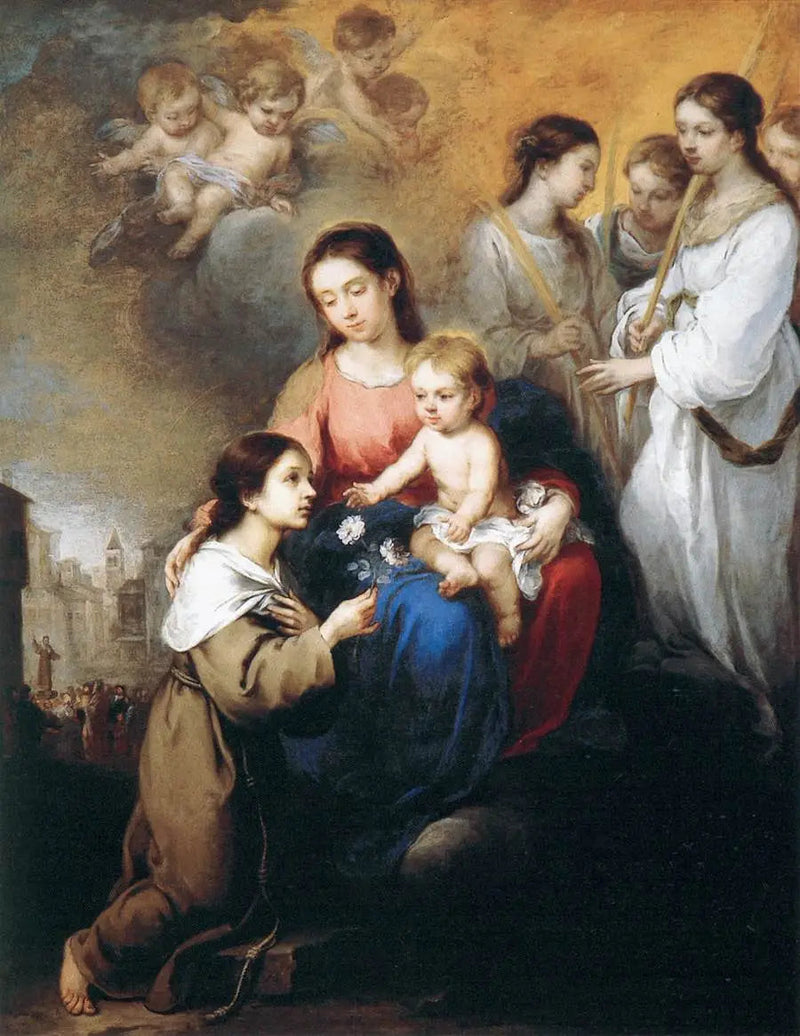 Virgin and Child with Saint Rose of Viterbo - Bartolomé Esteban Murillo