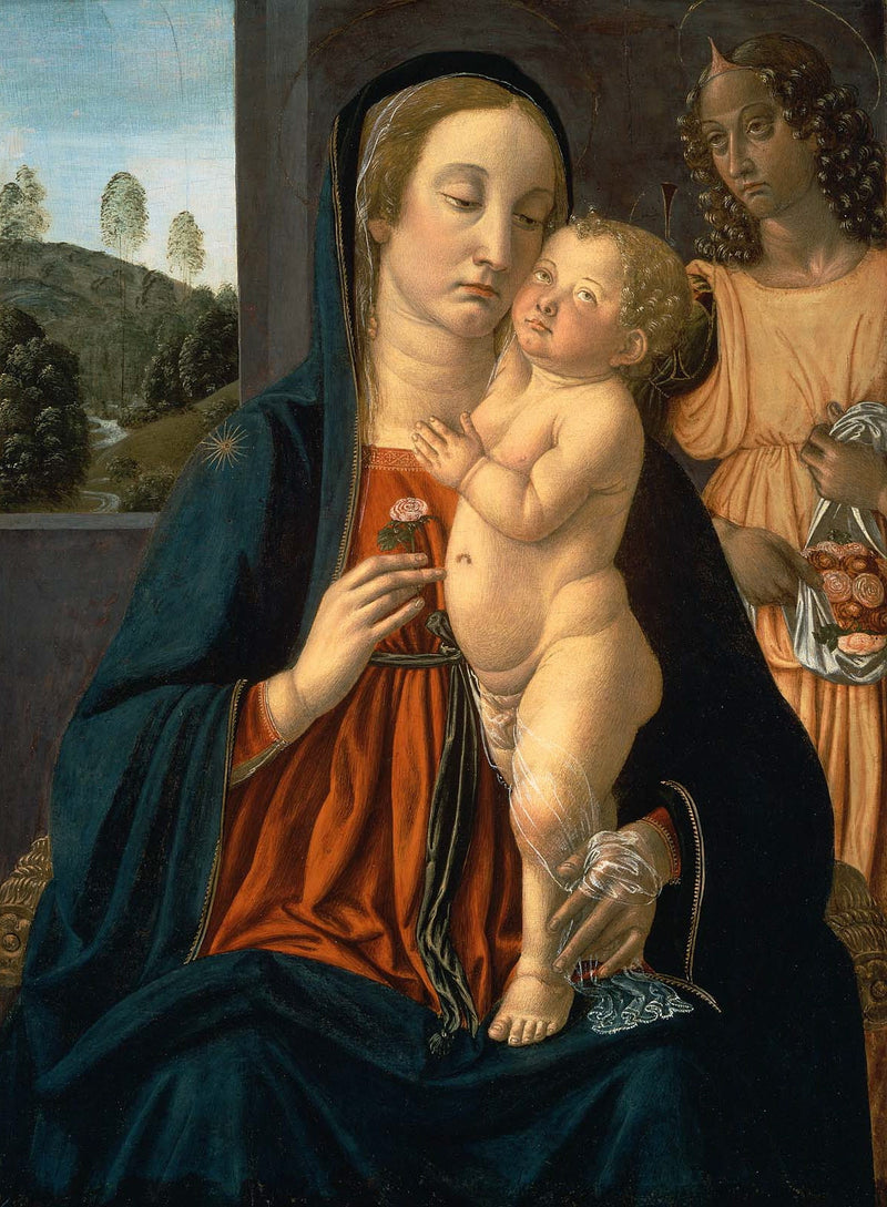 Virgin and Child with an Angel - Cosimo Rosselli