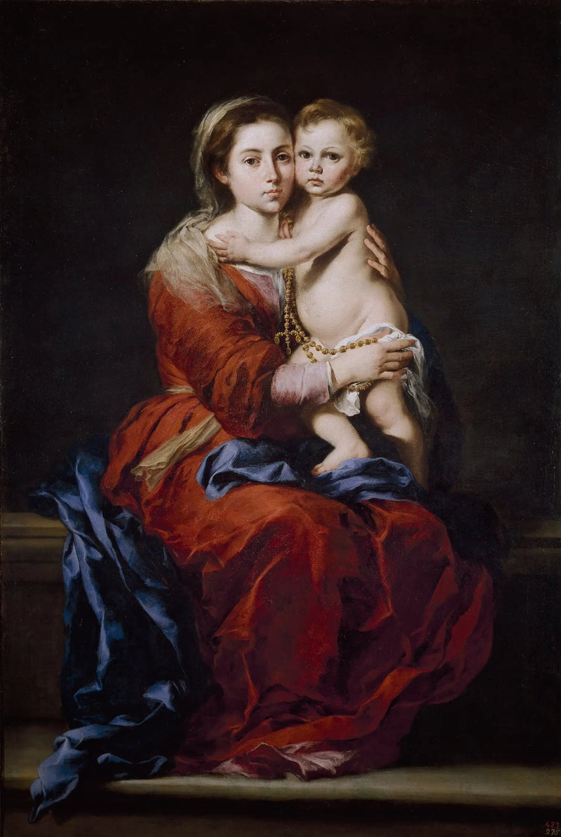 Virgin and Child with a Rosary - Bartolomé Esteban Murillo