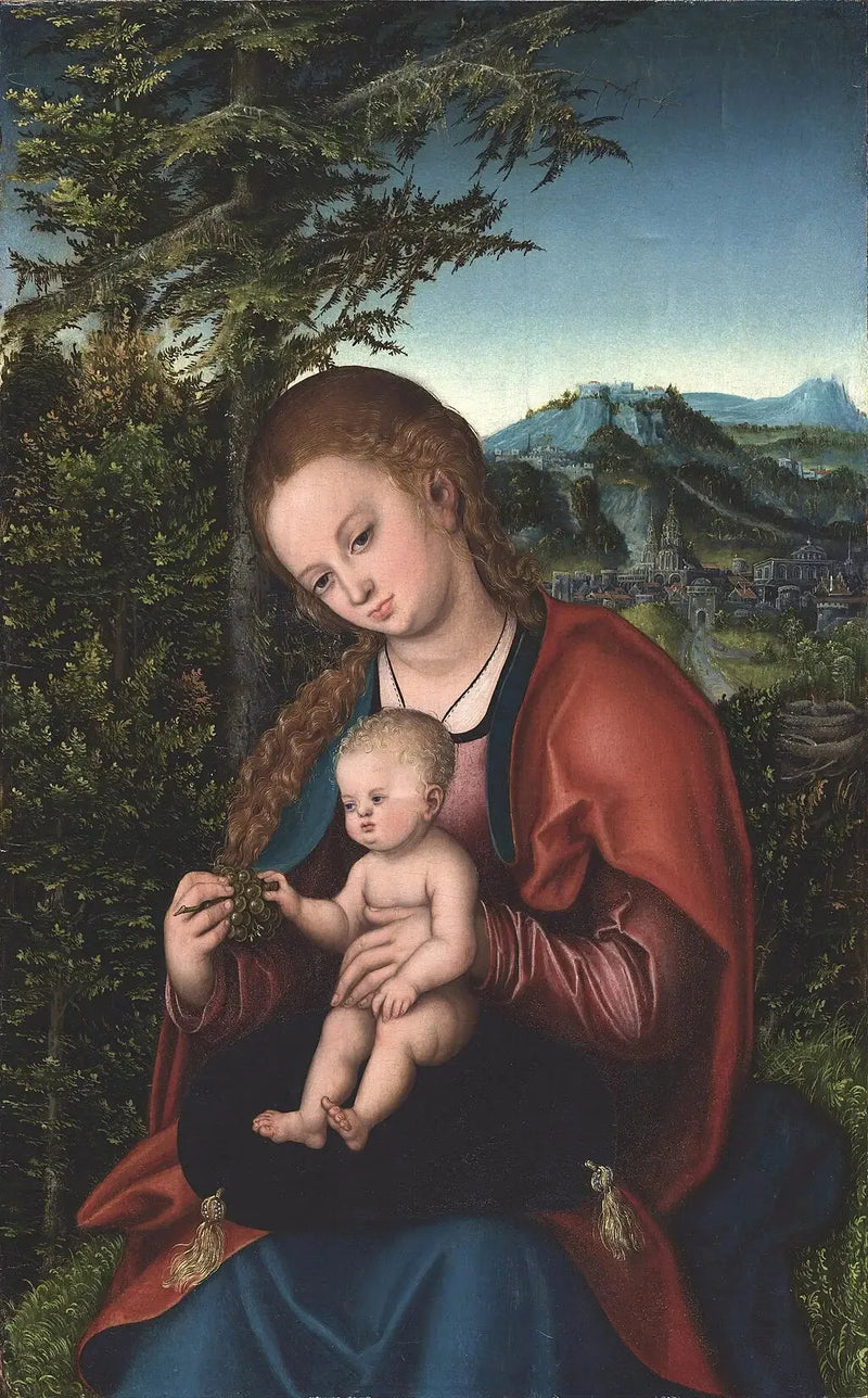 Virgin and Child in a Landscape - Lucas Cranach the Elder