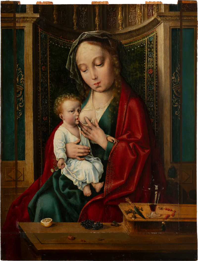 Virgin and Child in a Niche - Joos van Cleve