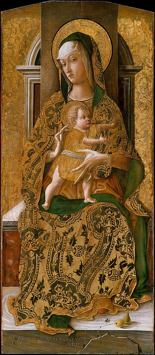 Vierge à l'Enfant en majesté - Carlo Crivelli image 1 reproduction de peinture à l’huile