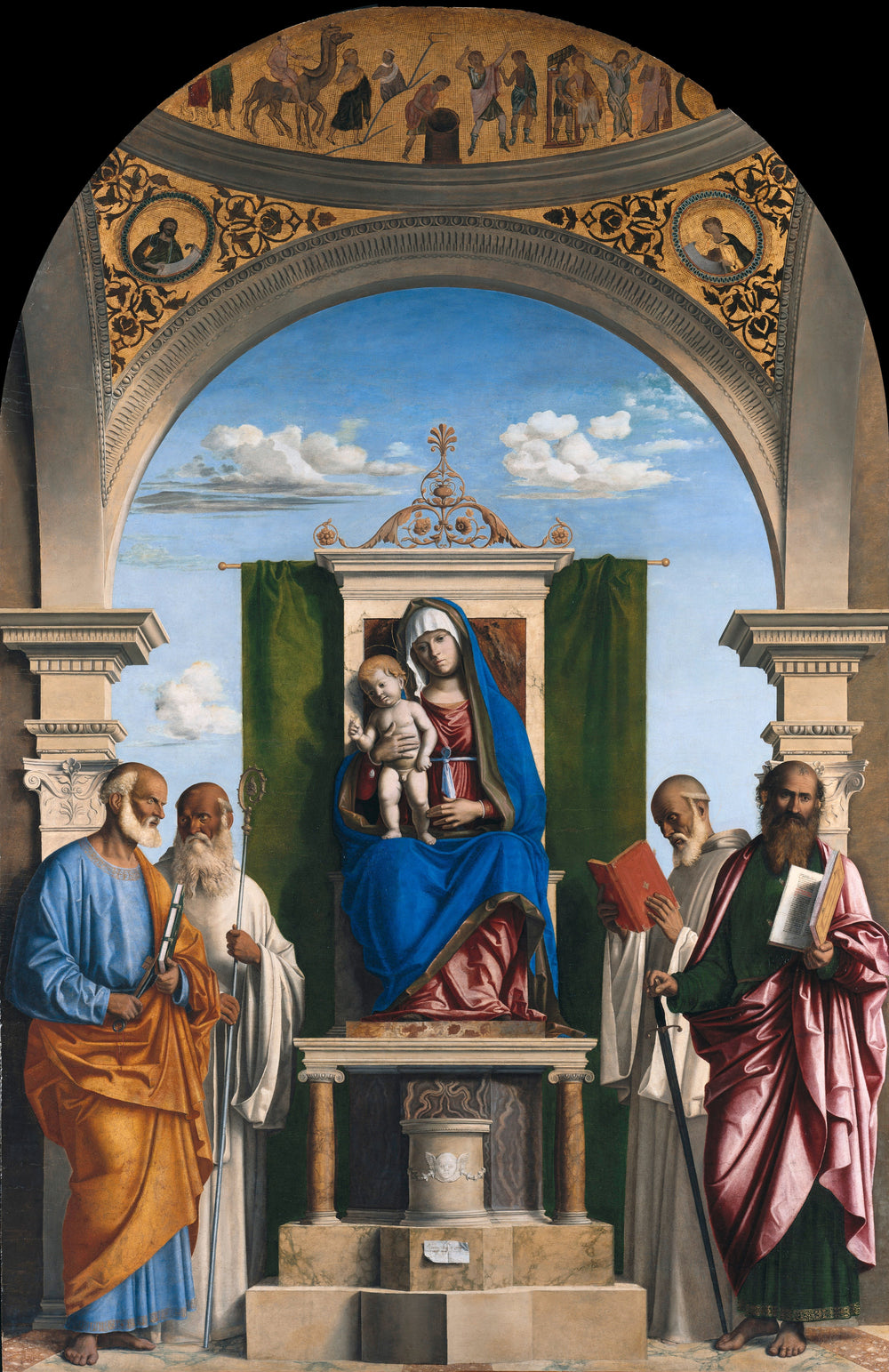Vierge à l'Enfant entourée de saints - Cima da Conegliano image 1 copie peinte à la main à l’huile