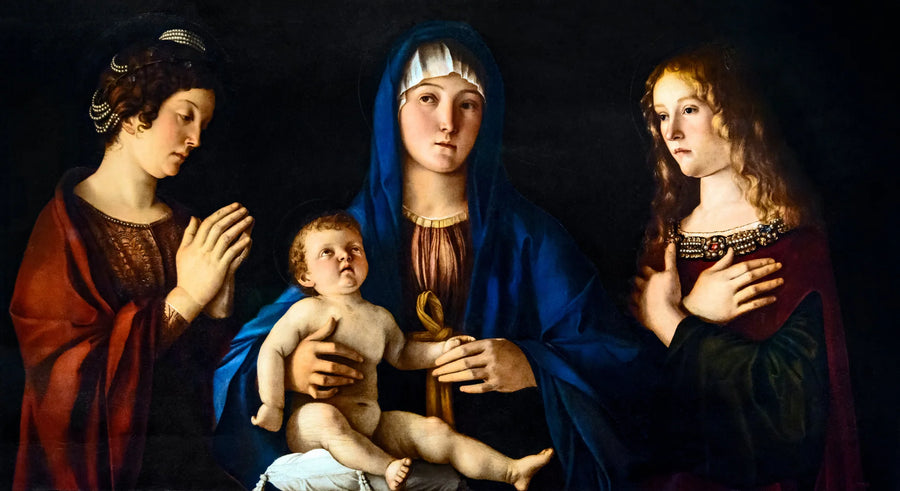 Virgin and Child between Saint Catherine and Saint Madeleine - Giovanni Bellini