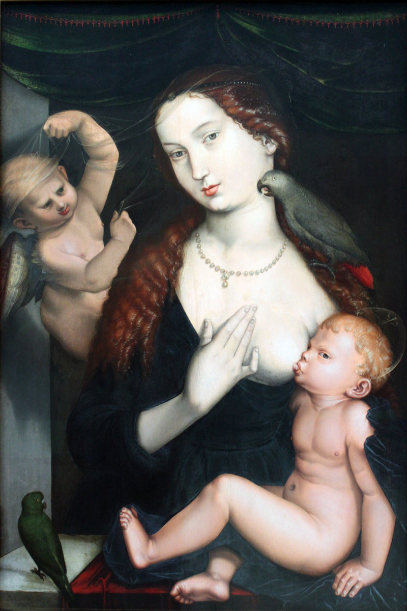 Virgin and Child with Parrots - Hans Baldung Grien