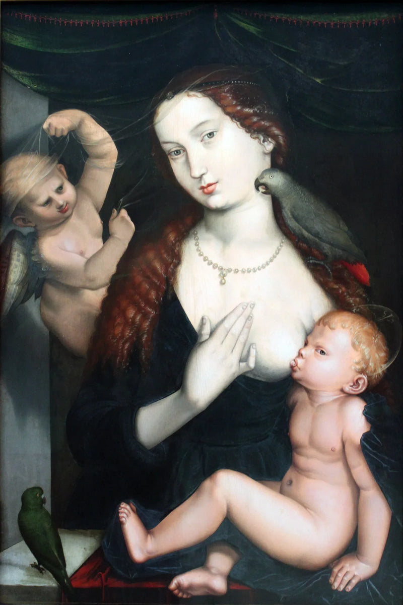 Virgin and Child with Parrots - Hans Baldung Grien