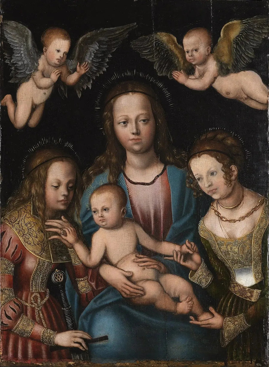 Virgin and Child with Saint Catherine and Saint Barbara - Lucas Cranach the Elder