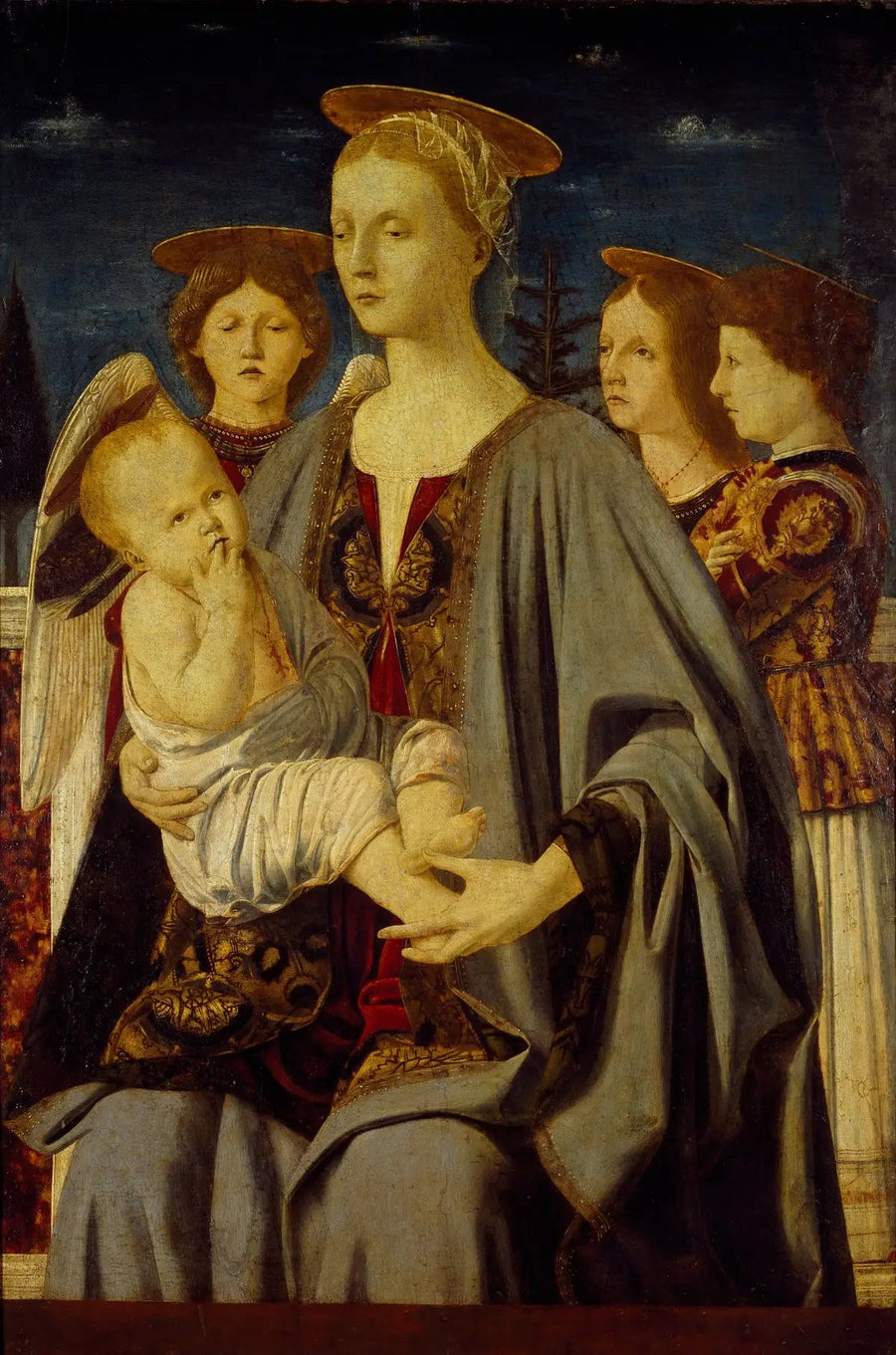 Virgin and Child with Three Angels - Piero della Francesca