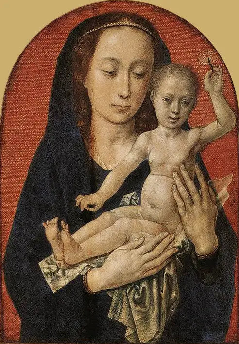 Vierge à l'Enfant - Hugo van der Goes image 1 copie peinte à la main à l’huile