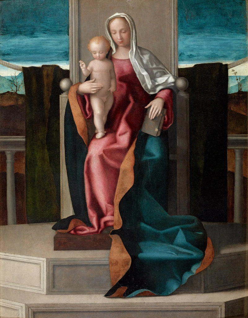 Virgin and Child on a Throne - Giovanni Bellini