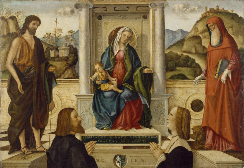 Virgin and Child enthroned with saints and a donor - Vittore Carpaccio