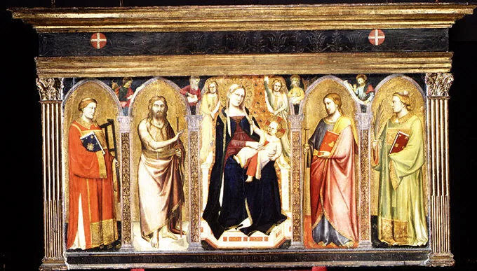 Virgin and Child Enthroned with Saints - Taddeo Gaddi