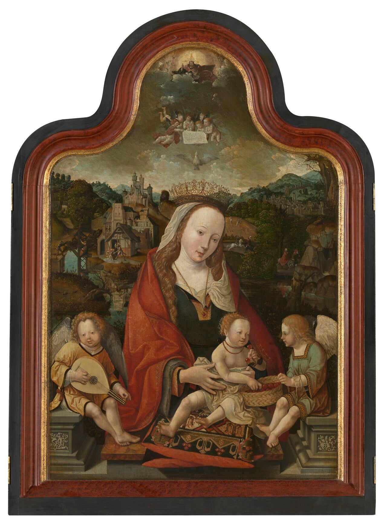 Vierge à l’Enfant avec des anges - Jacob Cornelisz van Oostsanen - Alpha Reproduction