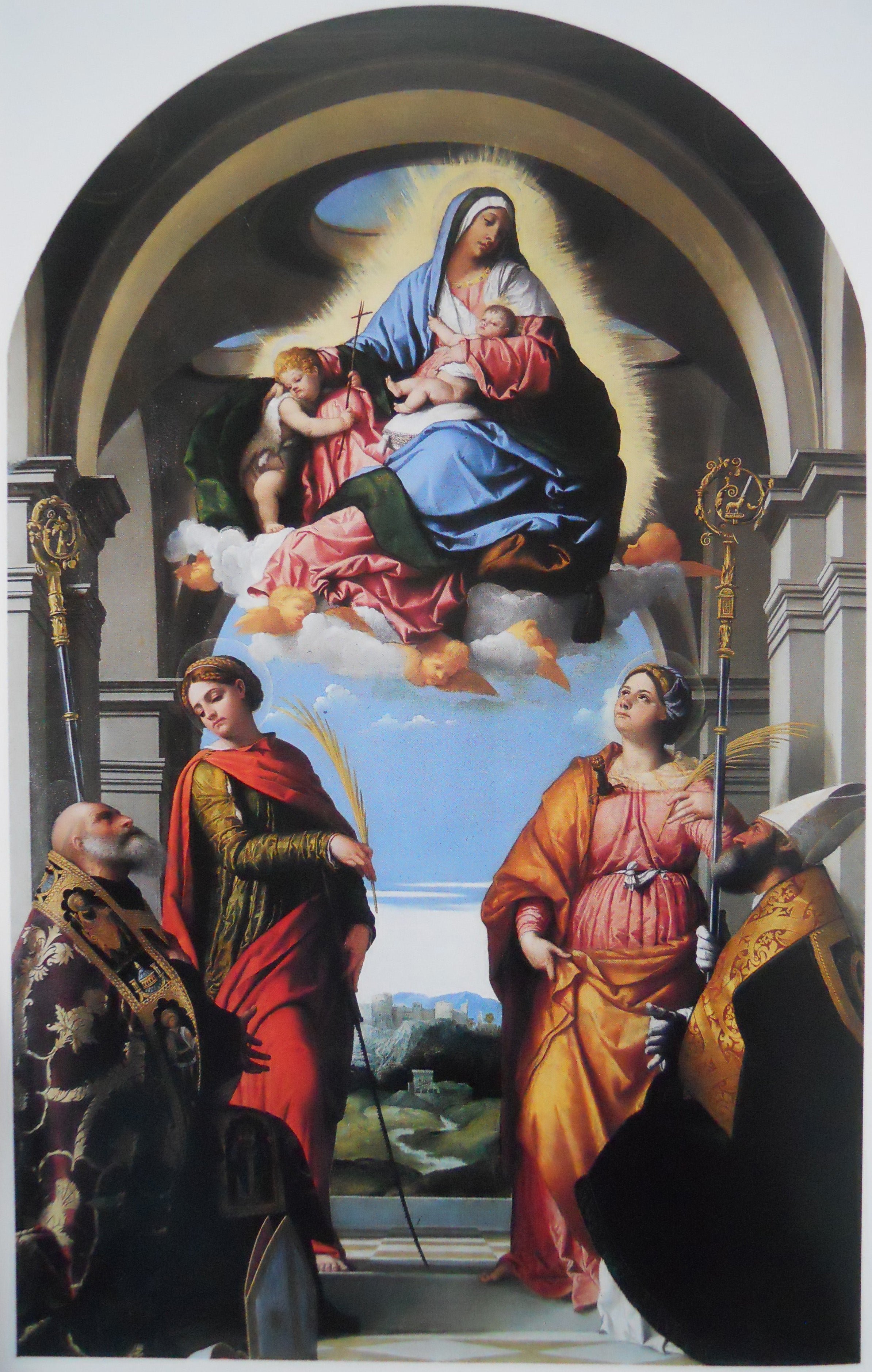 Vierge à l’Enfant avec des saints - Alessandro Bonvicino - Alpha Reproduction