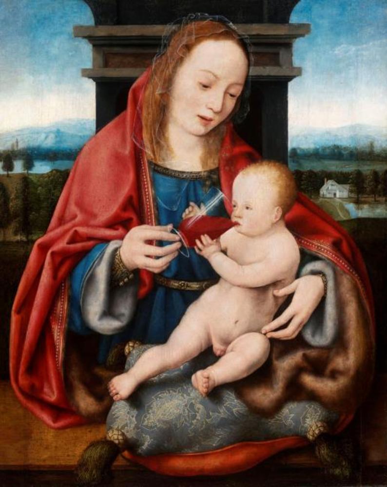 Virgin and Child with Wine - Joos van Cleve