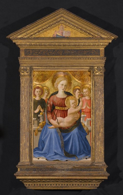 Virgin and Child with Four Angels and the Redeemer - Zanobi Strozzi