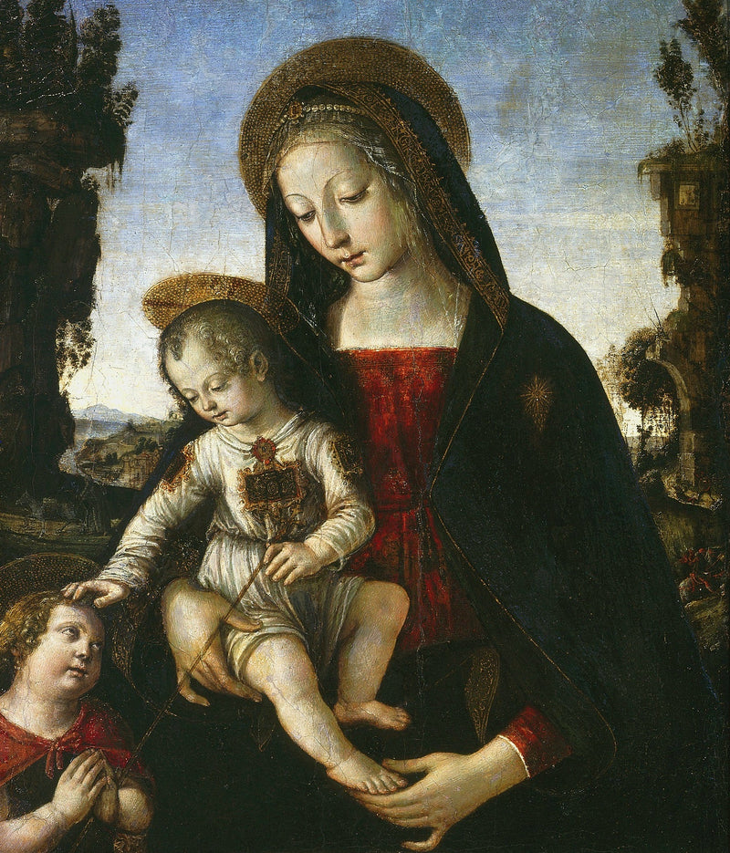 Virgin and Child with Saint John the Baptist - Pinturicchio