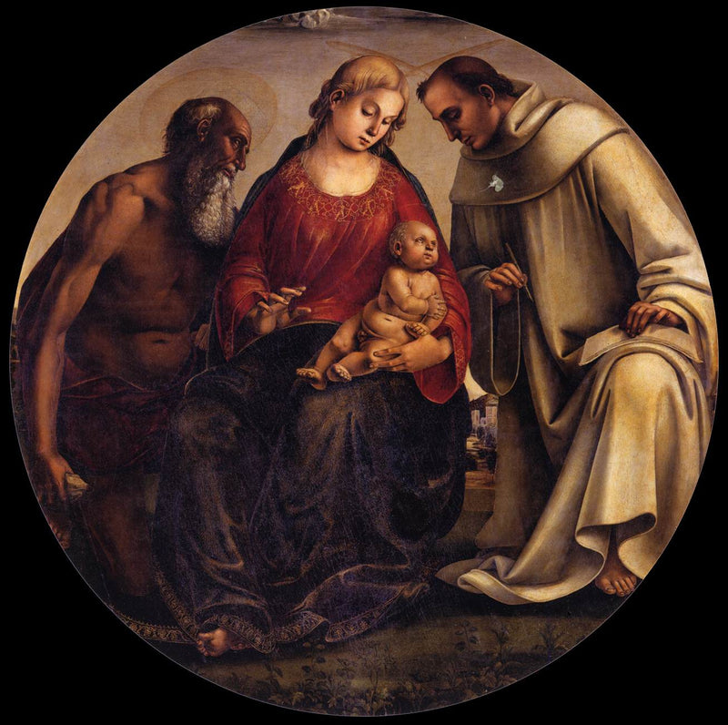 Virgin and Child with Saint Jerome and Saint Bernard of Clairvaux - Luca Signorelli