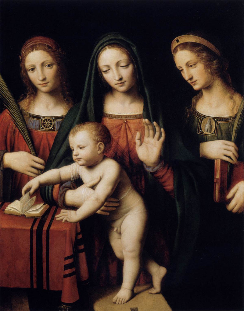 Virgin and Child with Saint Catherine of Alexandria and Saint Barbara - Bernardino Luini