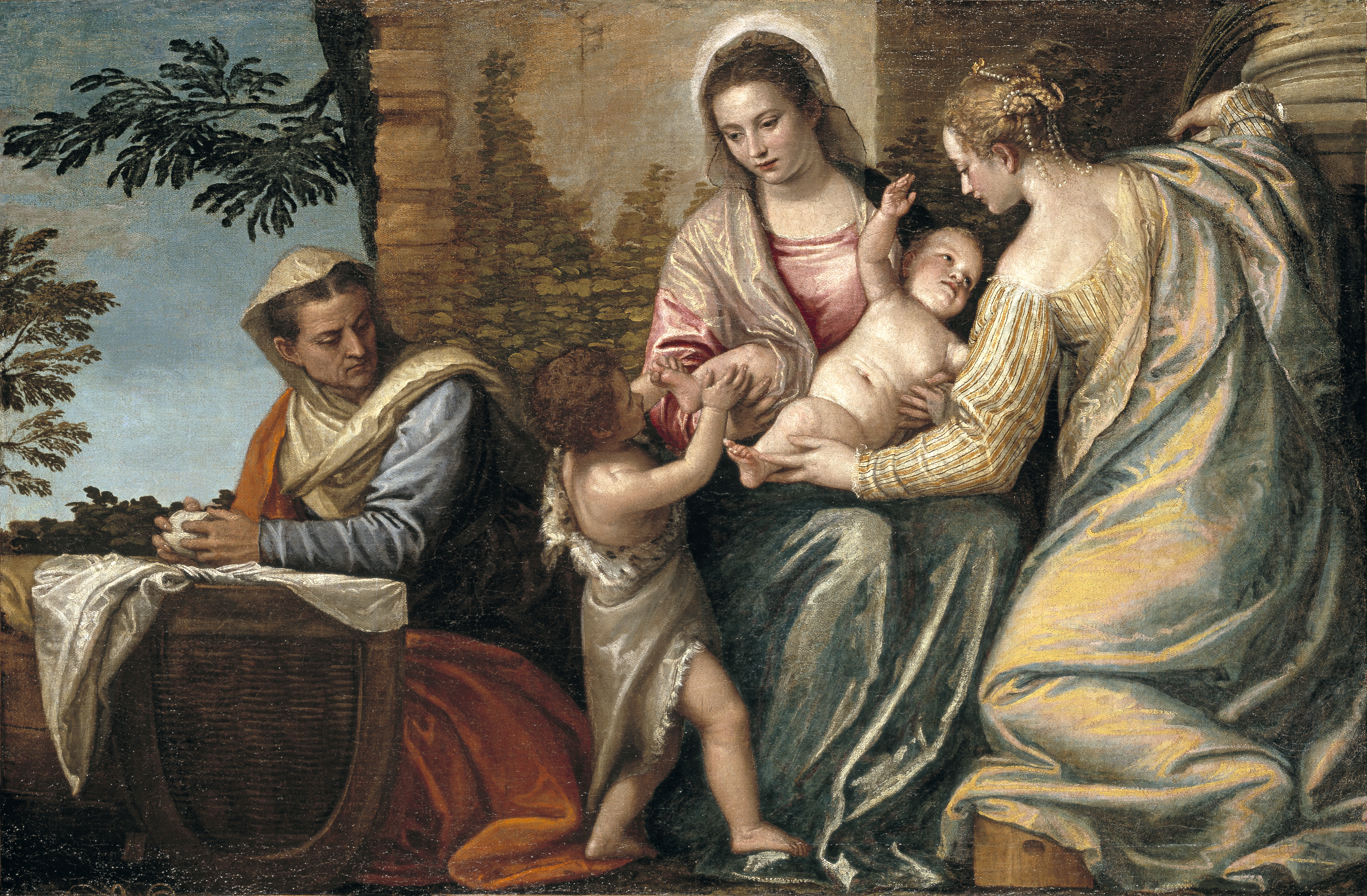 Virgin and Child with Saint Elizabeth, Young Saint John the Baptist, and Saint Catherine - Paolo Veronese