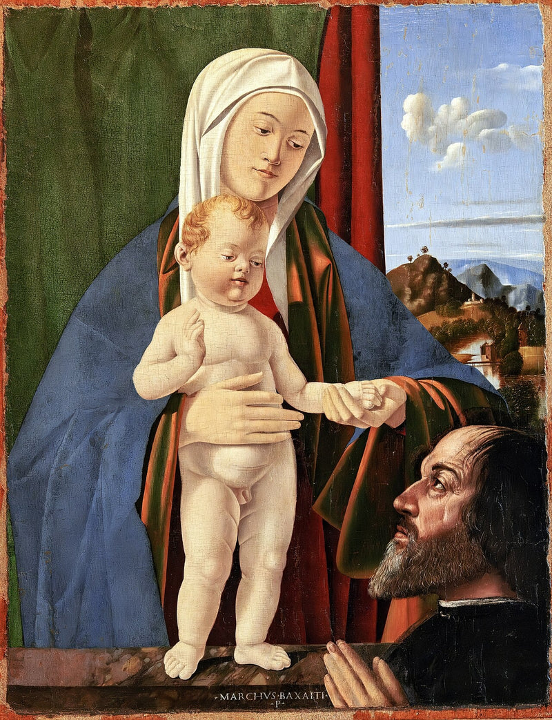 Virgin and Child with a Donor - Marco Basaiti