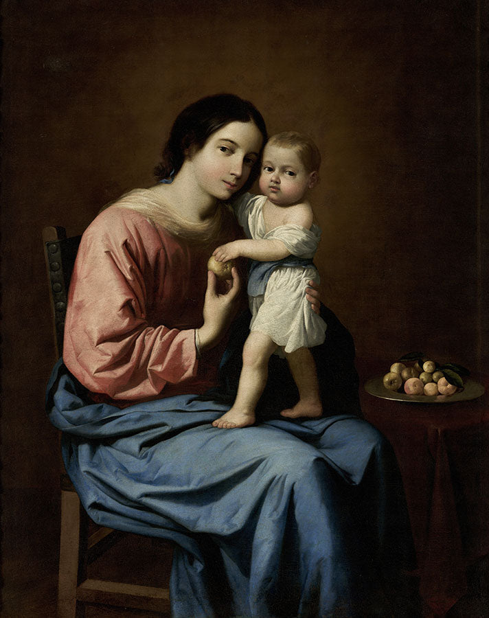Virgin and Child with a Fruit Plate - Francisco de Zurbarán