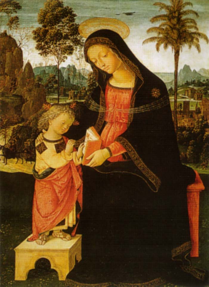 Virgin and Child Writing - Pinturicchio