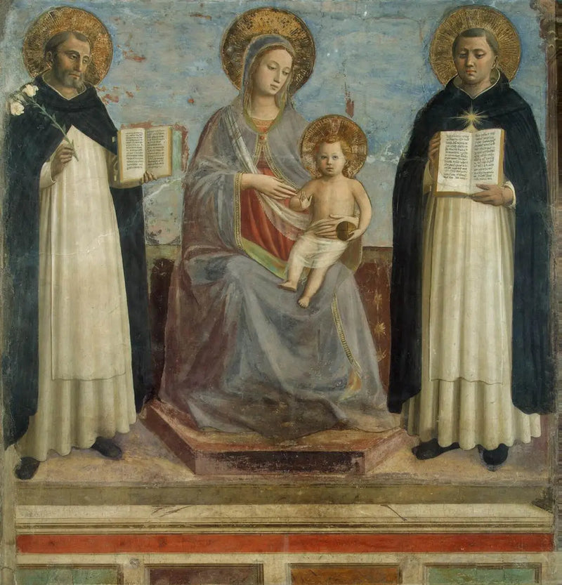 Virgin and Child between Saints Dominic and Thomas Aquinas - Fra Angelico