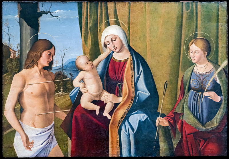 Virgin and Child between Saint Sebastian and Saint Ursula - Marco Basaiti