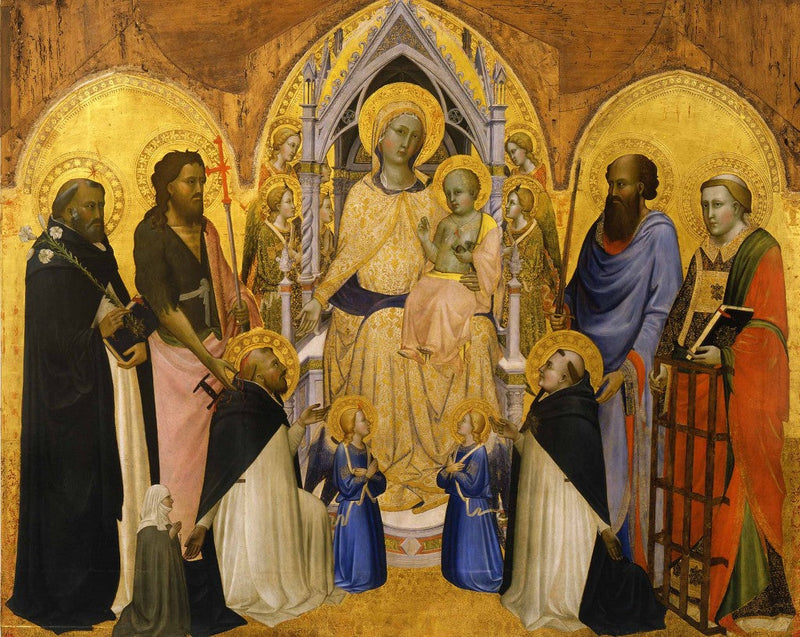 Virgin and Child Enthroned with Saints - Agnolo Gaddi