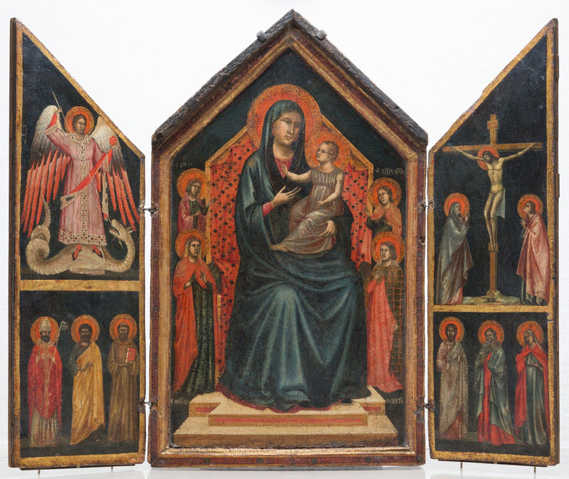Virgin and Child enthroned with Saints Lucy, Margaret, Mary Magdalene, and Catherine of Alexandria - Master of Saint Cecilia