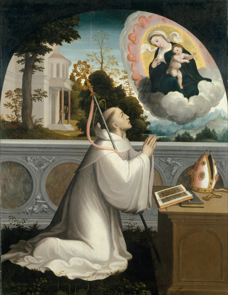 La Vierge apparaît à saint Bernard - Juan Correa de Vivar