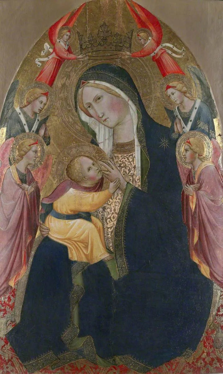 Virgin of Humility with Worshipping Angels - Agnolo Gaddi