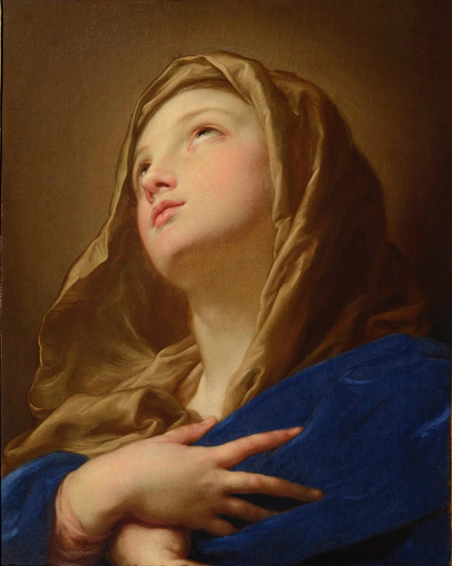 Virgin in bust with crossed hands on the chest - Pompeo Batoni