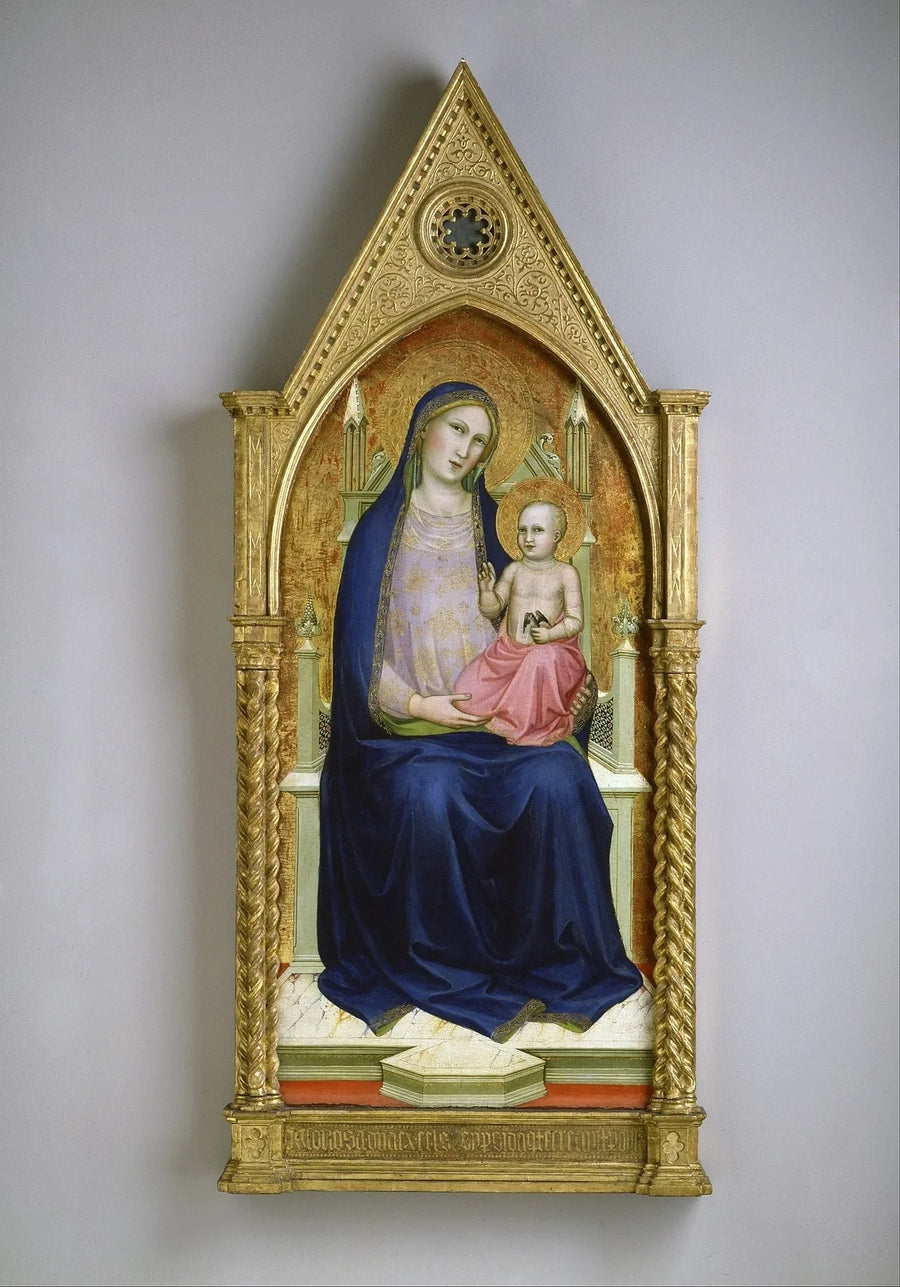 Virgin in Majesty (excerpt from a ten-part altarpiece) - Lorenzo Monaco