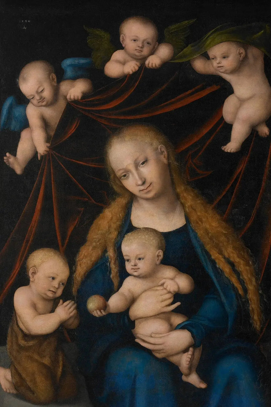 Virgin, Child, Saint John the Baptist and Angels - Lucas Cranach the Elder