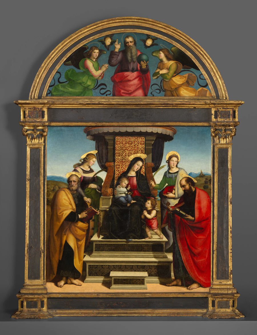 La Vierge à l'Enfant trônant entourée de saints - Raphael (Raffaello Sanzio or Santi)