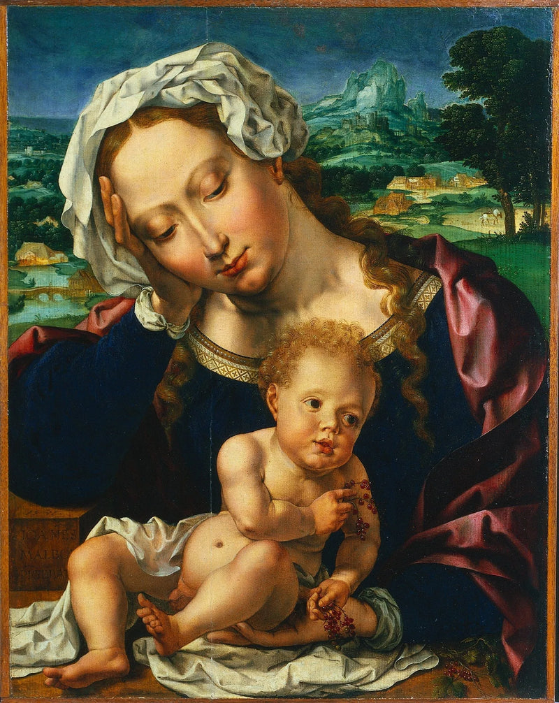 Virgin and Child in a Landscape - Jan Gossaert