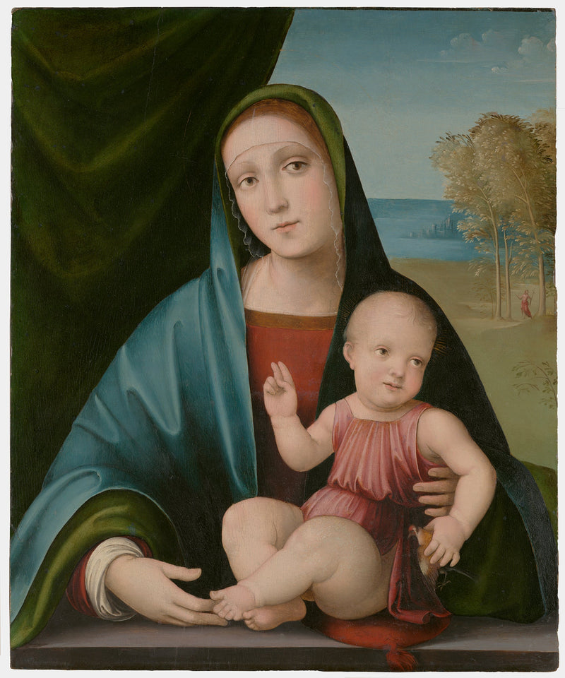 Virgin and Child on a parapet - Francesco Francia