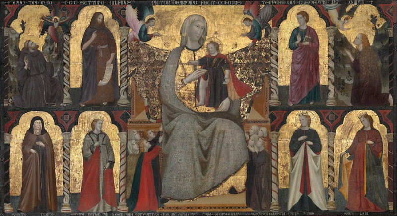 Virgin and Child enthroned with saints - Giuliano da Rimini